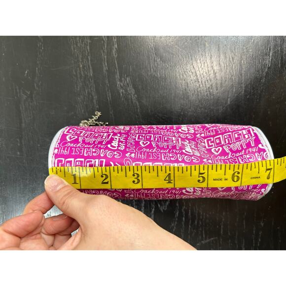 Y2K- Coach Poppy- pink- white- charms- zipper bag- makeup brushes pencil holder - Picture 5 of 9